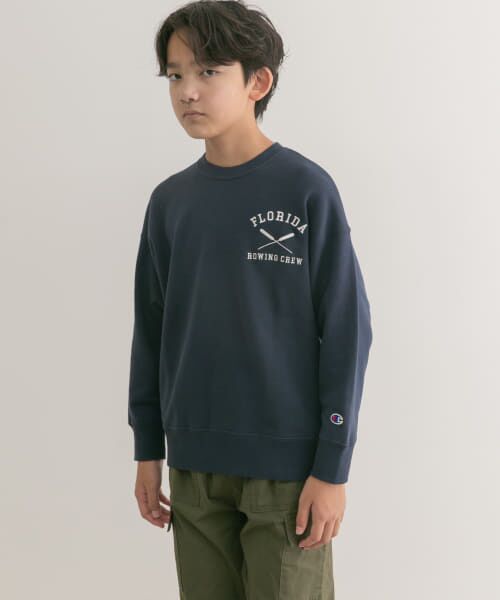 URBAN RESEARCH DOORS / アーバンリサーチ ドアーズ トップス | 『WEB/一部店舗限定』『別注』Champion×DOORS　シシュウロゴスウェット(KIDS) | 詳細13