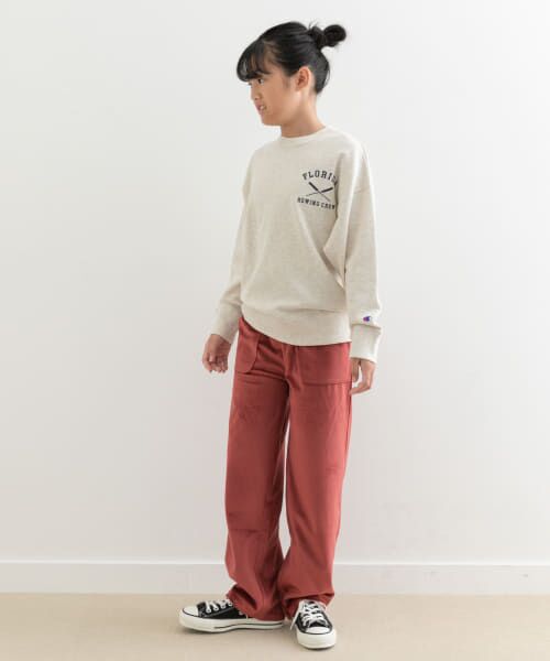 URBAN RESEARCH DOORS / アーバンリサーチ ドアーズ トップス | 『WEB/一部店舗限定』『別注』Champion×DOORS　シシュウロゴスウェット(KIDS) | 詳細4