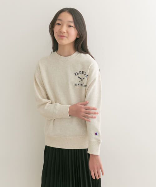 URBAN RESEARCH DOORS / アーバンリサーチ ドアーズ トップス | 『WEB/一部店舗限定』『別注』Champion×DOORS　シシュウロゴスウェット(KIDS) | 詳細6