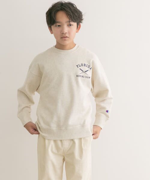 URBAN RESEARCH DOORS / アーバンリサーチ ドアーズ トップス | 『WEB/一部店舗限定』『別注』Champion×DOORS　シシュウロゴスウェット(KIDS) | 詳細9