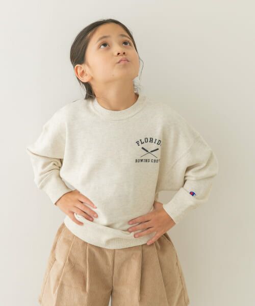 URBAN RESEARCH DOORS / アーバンリサーチ ドアーズ トップス | 『別注』Champion×DOORS　シシュウロゴスウェット(KIDS) | 詳細1