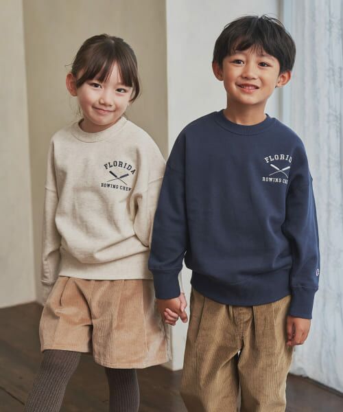 URBAN RESEARCH DOORS / アーバンリサーチ ドアーズ トップス | 『別注』Champion×DOORS　シシュウロゴスウェット(KIDS) | 詳細8