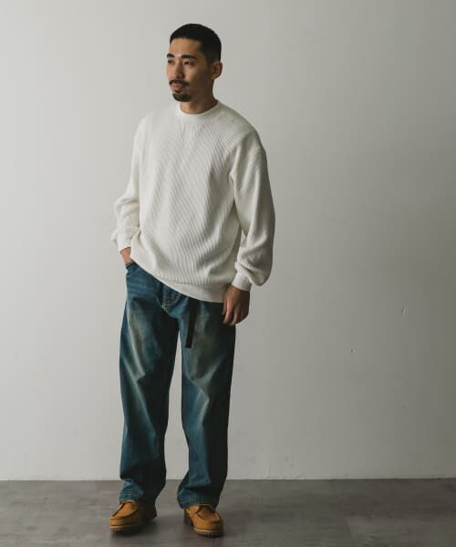 URBAN RESEARCH DOORS / アーバンリサーチ ドアーズ Tシャツ | 『XLサイズ/WEB限定』『UR TECH』裏起毛ワッフルロングスリーブTシャツ | 詳細7