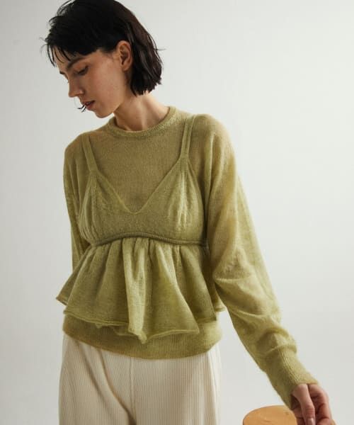 URBAN RESEARCH DOORS / アーバンリサーチ ドアーズ キャミソール・チューブトップ | unfil　mohair&silk camisole top | 詳細1