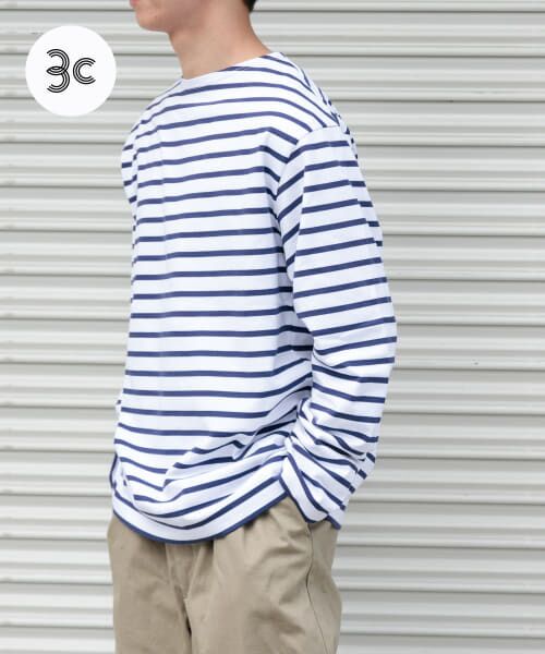 URBAN RESEARCH DOORS/アーバンリサーチ ドアーズ 『ユニセックス』FORK & SPOON ボートネックボーダー OFF×BLU 3 URBAN RESEARCH DOORS/アーバンリサーチ ドアーズ 『ユニセックス』FORK & SPOON ボートネックボーダー OFF×BLU 3