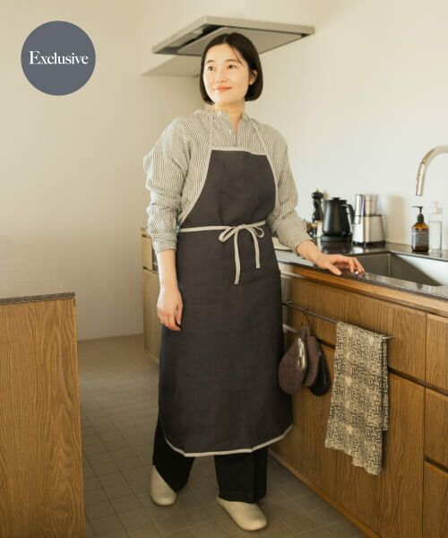 URBAN RESEARCH DOORS/アーバンリサーチ ドアーズ 『別注』fog linen work×DOORS リネンパイピングエプロン マカダム - URBAN RESEARCH DOORS/アーバンリサーチ ドアーズ 『別注』fog linen work×DOORS リネンパイピングエプロン マカダム -