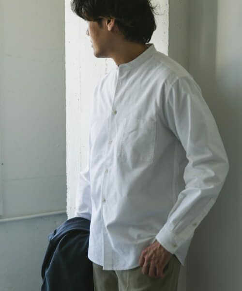 URBAN RESEARCH DOORS/アーバンリサーチ ドアーズ オックスバンドカラーシャツ WHITE M URBAN RESEARCH DOORS/アーバンリサーチ ドアーズ オックスバンドカラーシャツ WHITE M