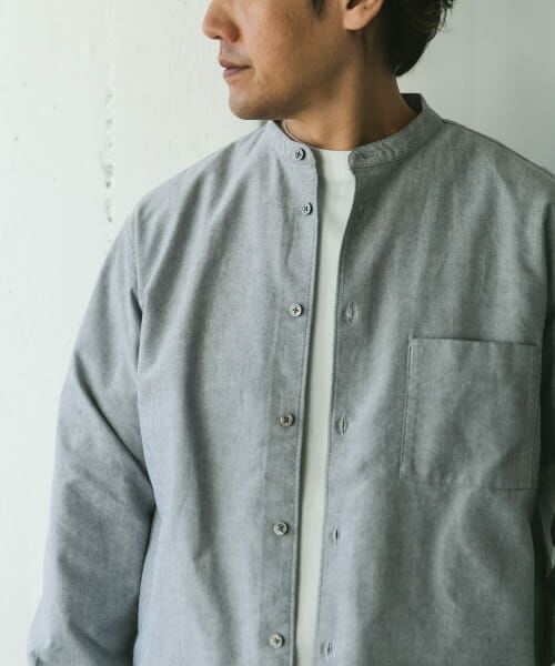 URBAN RESEARCH DOORS/アーバンリサーチ ドアーズ オックスバンドカラーシャツ BLACK L URBAN RESEARCH DOORS/アーバンリサーチ ドアーズ オックスバンドカラーシャツ BLACK L