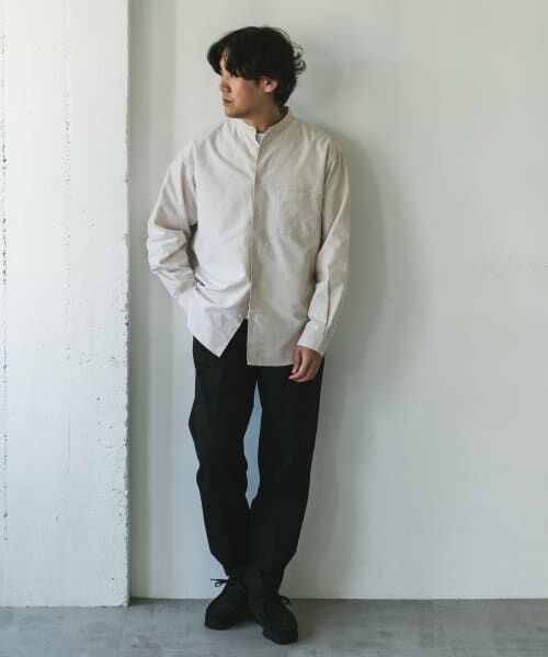 新品☆アーバンリサーチドアーズ　バンドカラーシャツ デニムバンドカラーシャツ （シャツ・ブラウス）｜URBAN