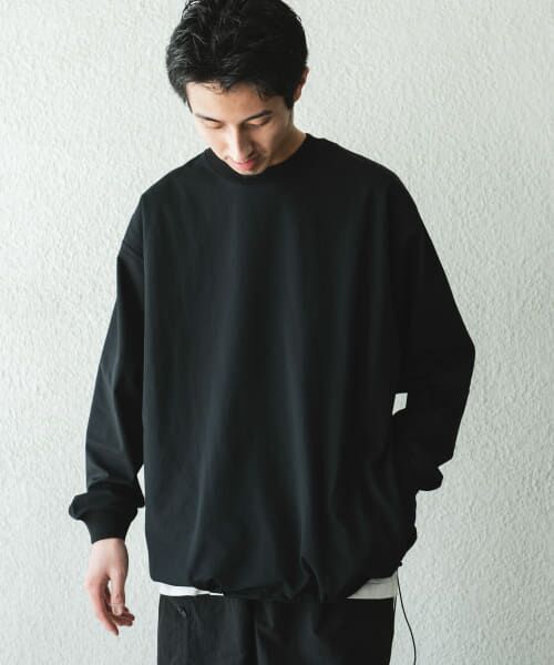 URBAN RESEARCH DOORS/アーバンリサーチ ドアーズ 『吸水速乾/イージーケア/接触冷感』クイックドライ ワッフルメッシュロングスリーブTシャツ BLACK M URBAN RESEARCH DOORS/アーバンリサーチ ドアーズ 『吸水速乾/イージーケア/接触冷感』クイックドライ ワッフルメッシュロングスリーブTシャツ BLACK M