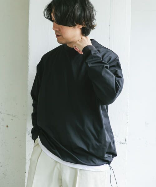 URBAN RESEARCH DOORS/アーバンリサーチ ドアーズ URD Drawstring Long-Sleeve T-shirts BLACK M URBAN RESEARCH DOORS/アーバンリサーチ ドアーズ URD Drawstring Long-Sleeve T-shirts BLACK M