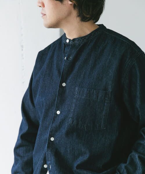 URBAN RESEARCH DOORS/アーバンリサーチ ドアーズ デニムバンドカラーシャツ O.W. L URBAN RESEARCH DOORS/アーバンリサーチ ドアーズ デニムバンドカラーシャツ O.W. L