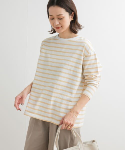 URBAN RESEARCH DOORS/アーバンリサーチ ドアーズ ボーダーワイドプルオーバー PANNACOTTA M URBAN RESEARCH DOORS/アーバンリサーチ ドアーズ ボーダーワイドプルオーバー PANNACOTTA M