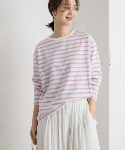 ITEMS URBANRESEARCH トレーナーDOORS ボーダーシャツ セール】ボーダーワイドプルオーバー（Tシャツ/カットソー