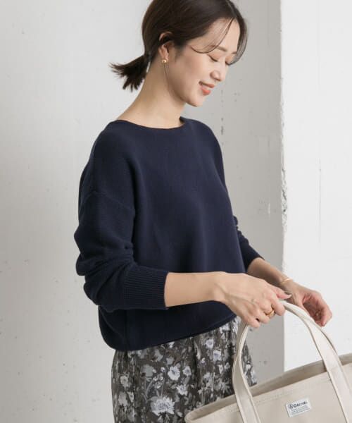 URBAN RESEARCH DOORS/アーバンリサーチ ドアーズ コットンボートネックガーターKNIT NAVY M URBAN RESEARCH DOORS/アーバンリサーチ ドアーズ コットンボートネックガーターKNIT NAVY M