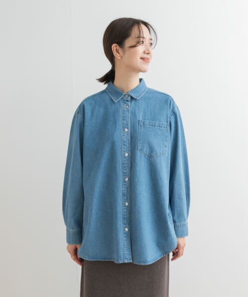 デニムレギュラーカラーシャツ （シャツ・ブラウス）｜URBAN