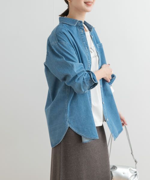 デニムレギュラーカラーシャツ （シャツ・ブラウス）｜URBAN