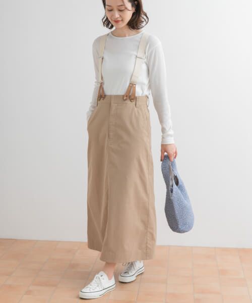 URBAN RESEARCH DOORS/アーバンリサーチ ドアーズ サスペンダートラペーズスカート BEIGE M URBAN RESEARCH DOORS/アーバンリサーチ ドアーズ サスペンダートラペーズスカート BEIGE M
