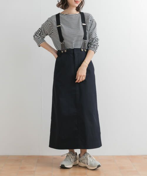 URBAN RESEARCH DOORS/アーバンリサーチ ドアーズ サスペンダートラペーズスカート NAVY M URBAN RESEARCH DOORS/アーバンリサーチ ドアーズ サスペンダートラペーズスカート NAVY M