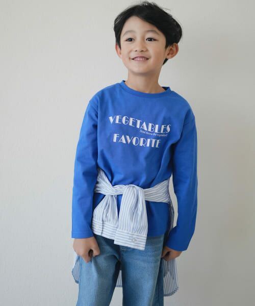 URBAN RESEARCH DOORS/アーバンリサーチ ドアーズ 『WEB/一部店舗限定サイズ』ロゴプリントロングTシャツ(KIDS) BLUE 135 URBAN RESEARCH DOORS/アーバンリサーチ ドアーズ 『WEB/一部店舗限定サイズ』ロゴプリントロングTシャツ(KIDS) BLUE 135