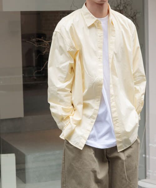 URBAN RESEARCH DOORS/アーバンリサーチ ドアーズ FORK & SPOON ガーメントダイロングスリーブシャツ YELLOW 4 URBAN RESEARCH DOORS/アーバンリサーチ ドアーズ FORK & SPOON ガーメントダイロングスリーブシャツ YELLOW 4