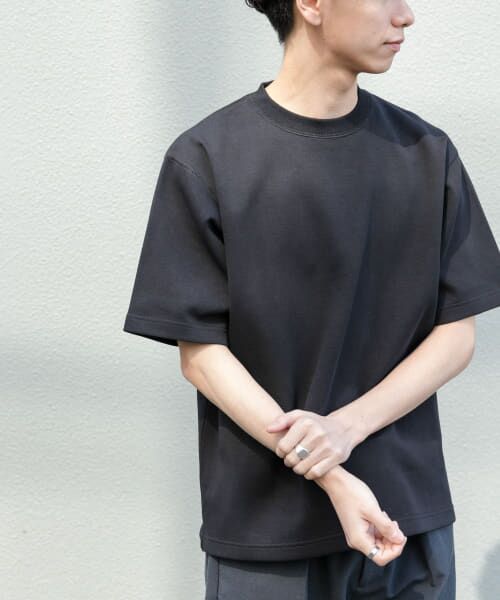 URBAN RESEARCH DOORS/アーバンリサーチ ドアーズ FORK & SPOON ストレッチダンボールショートスリーブTシャツ BLACK 4 URBAN RESEARCH DOORS/アーバンリサーチ ドアーズ FORK & SPOON ストレッチダンボールショートスリーブTシャツ BLACK 4