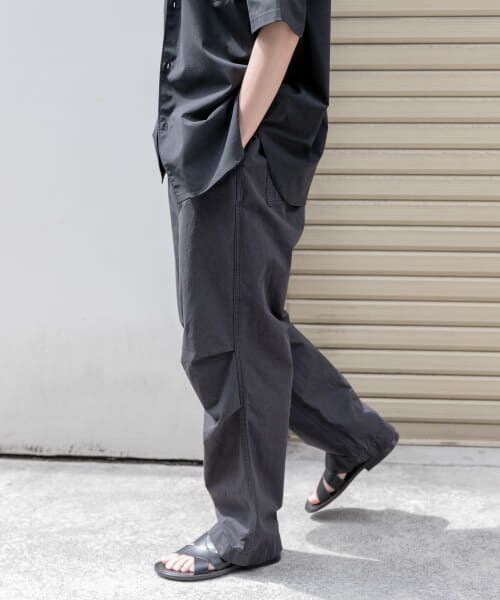 URBAN RESEARCH DOORS/アーバンリサーチ ドアーズ FORK & SPOON コットンタイプライターニータックパンツ BLACK 4 URBAN RESEARCH DOORS/アーバンリサーチ ドアーズ FORK & SPOON コットンタイプライターニータックパンツ BLACK 4