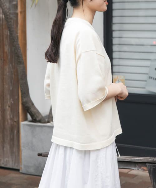 URBAN RESEARCH DOORS/アーバンリサーチ ドアーズ FORK & SPOON ペーパーニットTシャツ OFF 1 URBAN RESEARCH DOORS/アーバンリサーチ ドアーズ FORK & SPOON ペーパーニットTシャツ OFF 1