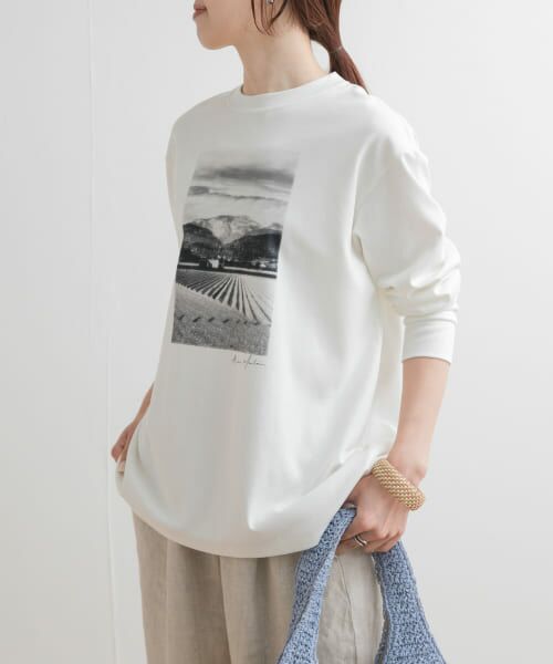 URBAN RESEARCH DOORS/アーバンリサーチ ドアーズ フォトプリントロングスリーブTシャツ MONOTONE M URBAN RESEARCH DOORS/アーバンリサーチ ドアーズ フォトプリントロングスリーブTシャツ MONOTONE M