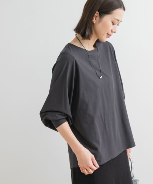 URBAN RESEARCH DOORS/アーバンリサーチ ドアーズ ドルマンルーズロングTシャツ CHARCOAL M URBAN RESEARCH DOORS/アーバンリサーチ ドアーズ ドルマンルーズロングTシャツ CHARCOAL M