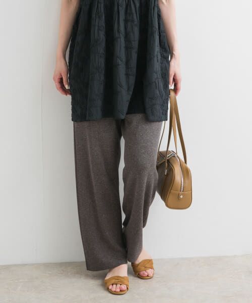 URBAN RESEARCH DOORS/アーバンリサーチ ドアーズ リネン混ニットパンツ CHARCOAL M URBAN RESEARCH DOORS/アーバンリサーチ ドアーズ リネン混ニットパンツ CHARCOAL M