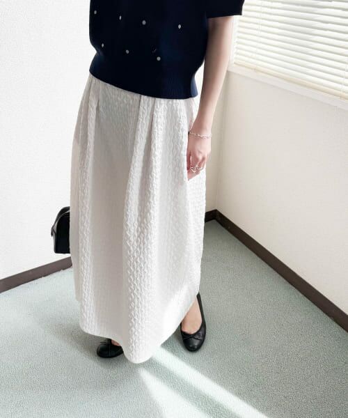 URBAN RESEARCH DOORS/アーバンリサーチ ドアーズ ジャガードコクーンスカート OFF S URBAN RESEARCH DOORS/アーバンリサーチ ドアーズ ジャガードコクーンスカート OFF S