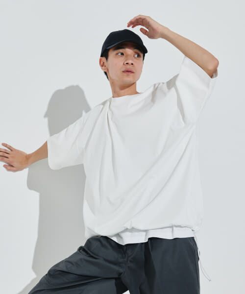 URBAN RESEARCH DOORS/アーバンリサーチ ドアーズ 『仁村紗和さん着用』『UR TECH』サマシェア ドロストTシャツ WHITE M URBAN RESEARCH DOORS/アーバンリサーチ ドアーズ 『仁村紗和さん着用』『UR TECH』サマシェア ドロストTシャツ WHITE M