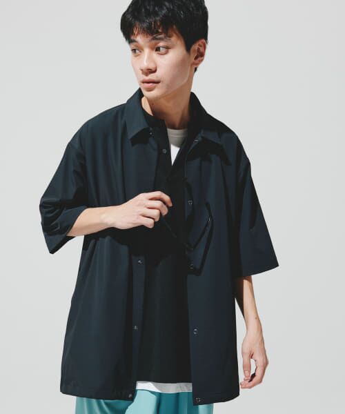 URBAN RESEARCH DOORS/アーバンリサーチ ドアーズ 『仁村紗和さん着用』『UR TECH』サマシェア シャツカーディガン CHARCOAL M URBAN RESEARCH DOORS/アーバンリサーチ ドアーズ 『仁村紗和さん着用』『UR TECH』サマシェア シャツカーディガン CHARCOAL M