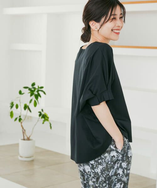URBAN RESEARCH DOORS/アーバンリサーチ ドアーズ 『仁村紗和さん着用』『UR TECH』サマシェアタックスリーブプルオーバー BLACK M URBAN RESEARCH DOORS/アーバンリサーチ ドアーズ 『仁村紗和さん着用』『UR TECH』サマシェアタックスリーブプルオーバー BLACK M