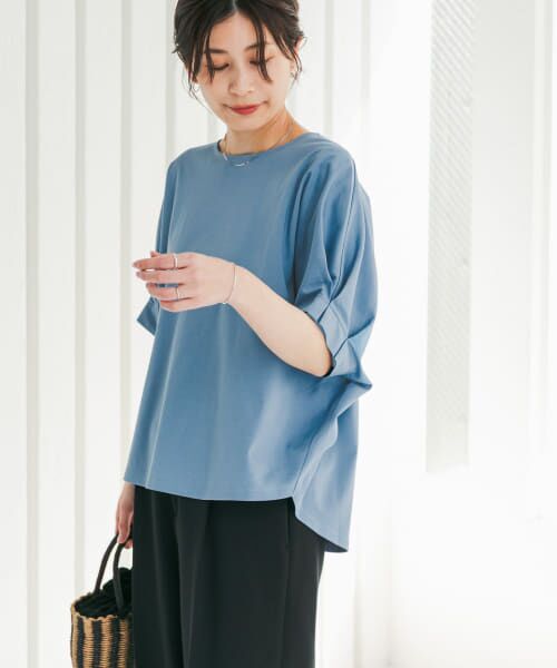 URBAN RESEARCH DOORS/アーバンリサーチ ドアーズ 『仁村紗和さん着用』『UR TECH』サマシェアタックスリーブプルオーバー BLUE M URBAN RESEARCH DOORS/アーバンリサーチ ドアーズ 『仁村紗和さん着用』『UR TECH』サマシェアタックスリーブプルオーバー BLUE M
