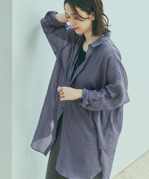 URBAN RESEARCH DOORS/アーバンリサーチ ドアーズ ラミーコットンビックシャツ BLUE M URBAN RESEARCH DOORS/アーバンリサーチ ドアーズ ラミーコットンビックシャツ BLUE M