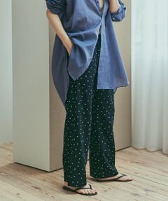 リネンレーヨンドットイージーパンツ[DRA5-24A109]｜URBAN