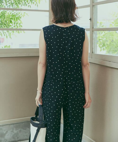 リネン　オールインワンサロペット セール】 リネンレーヨンドットオールインワン （サロペット