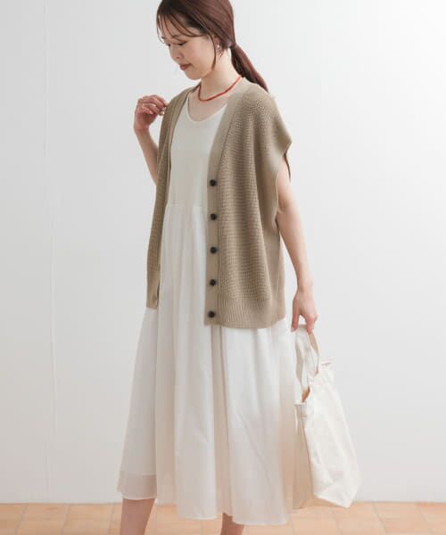 URBAN RESEARCH DOORS/アーバンリサーチ ドアーズ 2WAYタンクトップレイヤードワンピース OFF M URBAN RESEARCH DOORS/アーバンリサーチ ドアーズ 2WAYタンクトップレイヤードワンピース OFF M