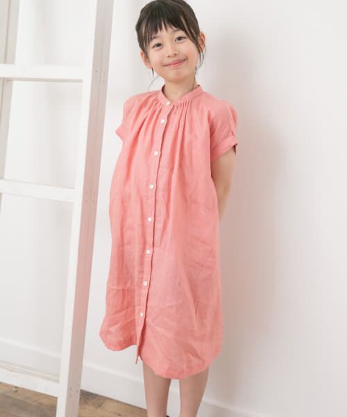 専用　韓国子供服　親子リンク　90サイズ　リネン セール】 『親子リンク』リネンギャザーワンピース(KIDS