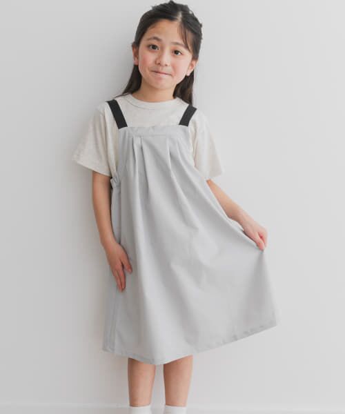 URBAN RESEARCH DOORS/アーバンリサーチ ドアーズ 『親子リンク』『UR TECH POLIsh POLI』撥水ワンピース(KIDS) L. GRAY 120 URBAN RESEARCH DOORS/アーバンリサーチ ドアーズ 『親子リンク』『UR TECH POLIsh POLI』撥水ワンピース(KIDS) L. GRAY 120