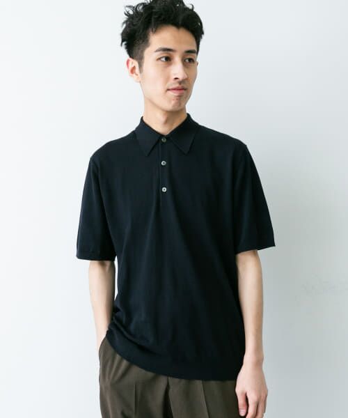 URBAN RESEARCH DOORS/アーバンリサーチ ドアーズ 『UR TECH ひやサラクール』『接触冷感/UVカット』 ニットポロシャツ NAVY M URBAN RESEARCH DOORS/アーバンリサーチ ドアーズ 『UR TECH ひやサラクール』『接触冷感/UVカット』 ニットポロシャツ NAVY M