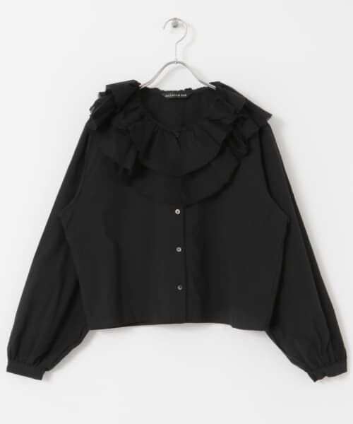 URBAN RESEARCH DOORS/アーバンリサーチ ドアーズ mizuiro ind doublefrill collarsshirts black one URBAN RESEARCH DOORS/アーバンリサーチ ドアーズ mizuiro ind doublefrill collarsshirts black one