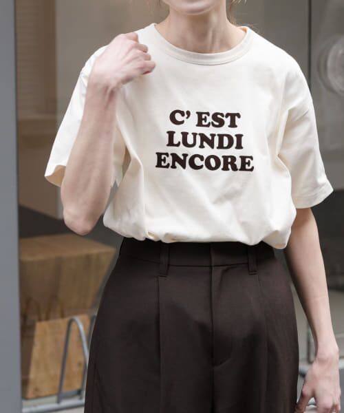 URBAN RESEARCH DOORS/アーバンリサーチ ドアーズ FORK & SPOON フロッキーロゴTシャツ IVORY 1 URBAN RESEARCH DOORS/アーバンリサーチ ドアーズ FORK & SPOON フロッキーロゴTシャツ IVORY 1