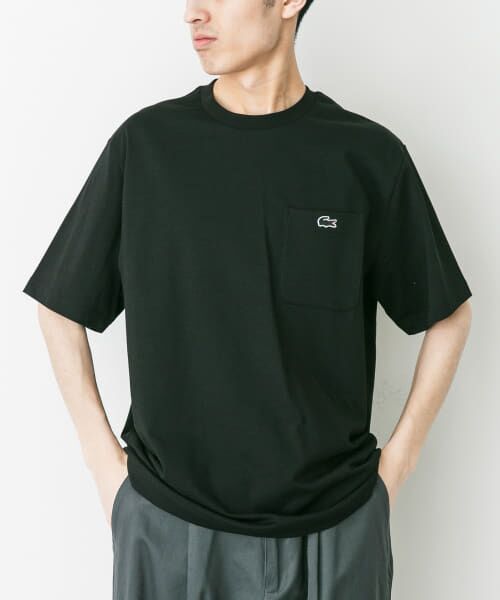 URBAN RESEARCH DOORS/アーバンリサーチ ドアーズ LACOSTE アウトラインクロックポケットTシャツ BLACK 6 URBAN RESEARCH DOORS/アーバンリサーチ ドアーズ LACOSTE アウトラインクロックポケットTシャツ BLACK 6