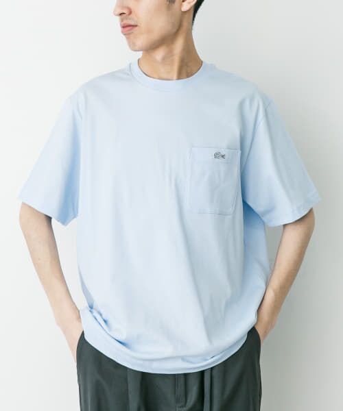 URBAN RESEARCH DOORS/アーバンリサーチ ドアーズ LACOSTE アウトラインクロックポケットTシャツ SAX 5 URBAN RESEARCH DOORS/アーバンリサーチ ドアーズ LACOSTE アウトラインクロックポケットTシャツ SAX 5
