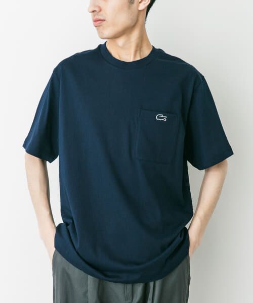 URBAN RESEARCH DOORS/アーバンリサーチ ドアーズ LACOSTE アウトラインクロックポケットTシャツ NAVY 6 URBAN RESEARCH DOORS/アーバンリサーチ ドアーズ LACOSTE アウトラインクロックポケットTシャツ NAVY 6