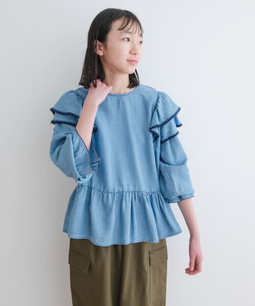 URBAN RESEARCH DOORS/アーバンリサーチ ドアーズ 『WEB/一部店舗限定サイズ』テンセルデニムブラウス(KIDS) L.BLUE 105 URBAN RESEARCH DOORS/アーバンリサーチ ドアーズ 『WEB/一部店舗限定サイズ』テンセルデニムブラウス(KIDS) L.BLUE 105