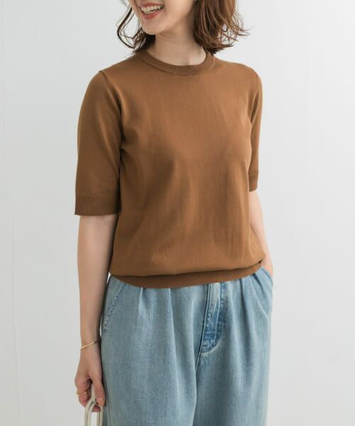 URBAN RESEARCH DOORS / アーバンリサーチ ドアーズ ニット・セーター | 『UR TECH ひやサラクール』コットンハーフスリーブKNIT | 詳細10